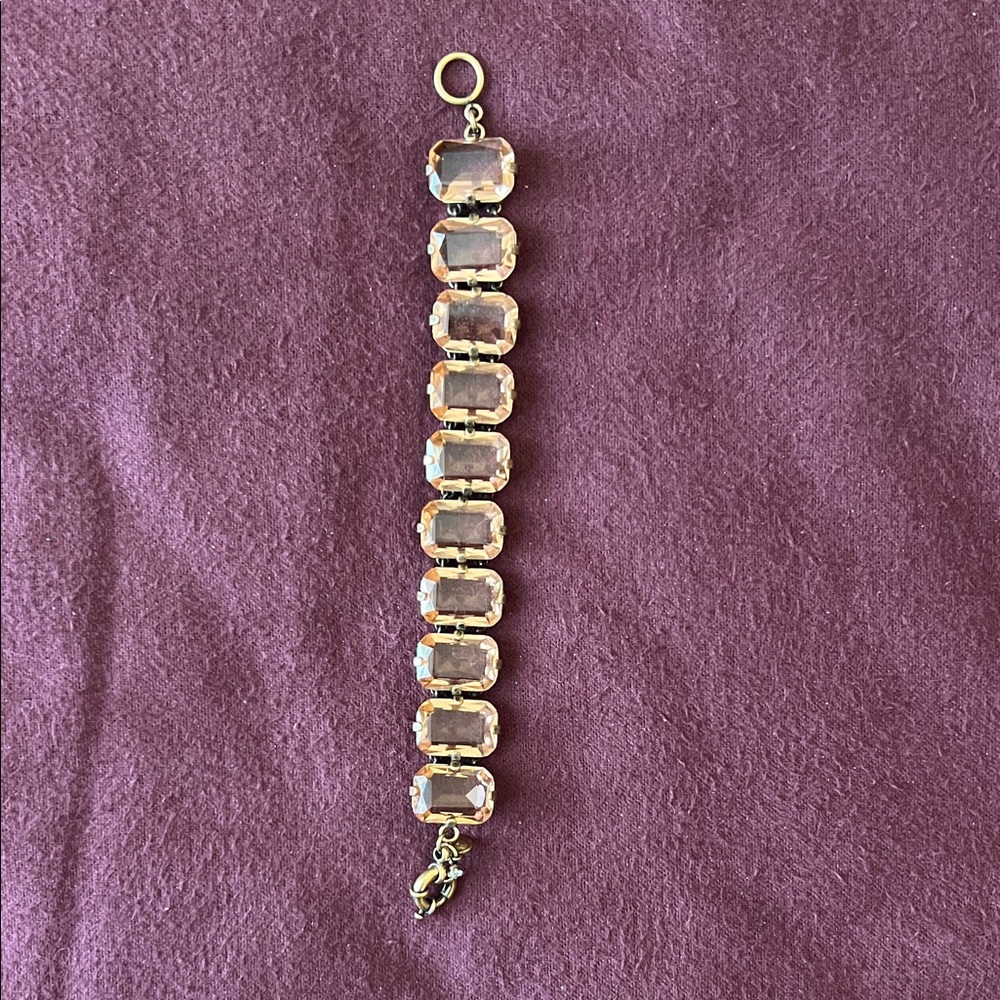 Vintage J. Crew Gold and Peach/Rose Tone Bracelet Excellent Condition